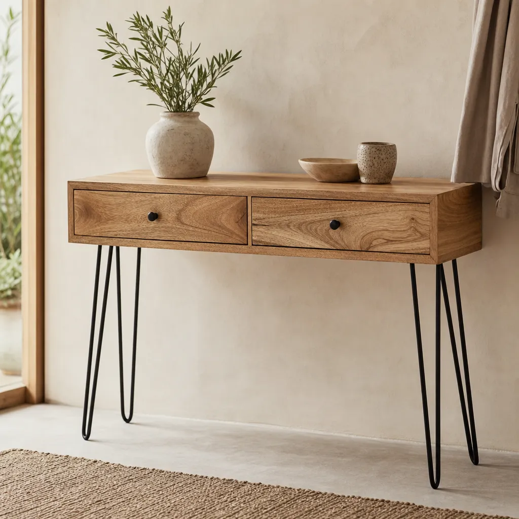 Collection Console en Bois Naturel — Série 08