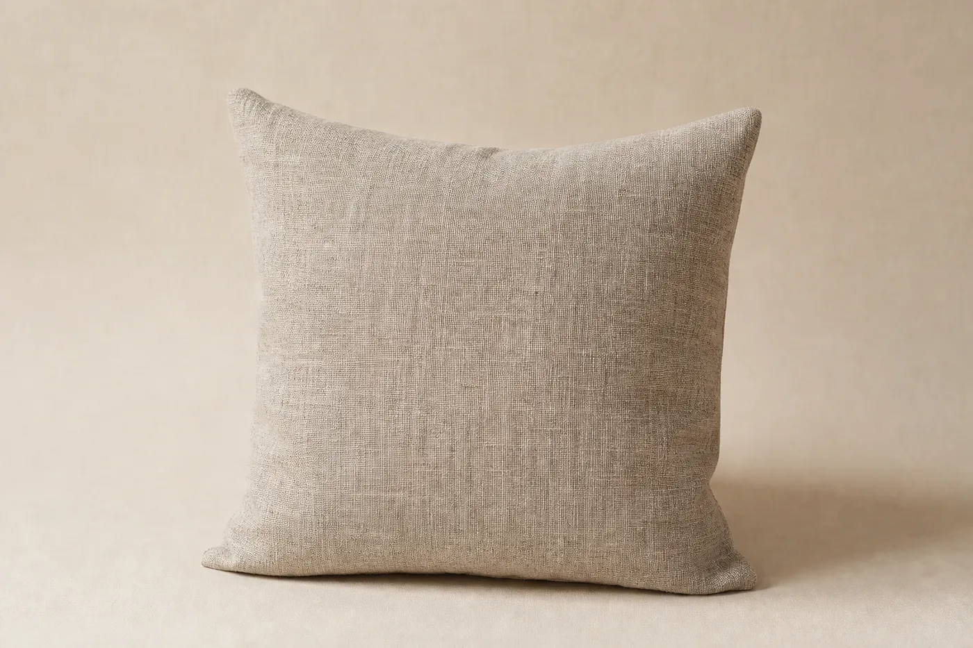 Ligne Coussin Lin Lavé Greige — Série 02