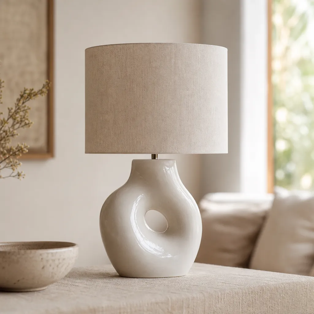 Lampe à Poser en Céramique Sculpturale Signature