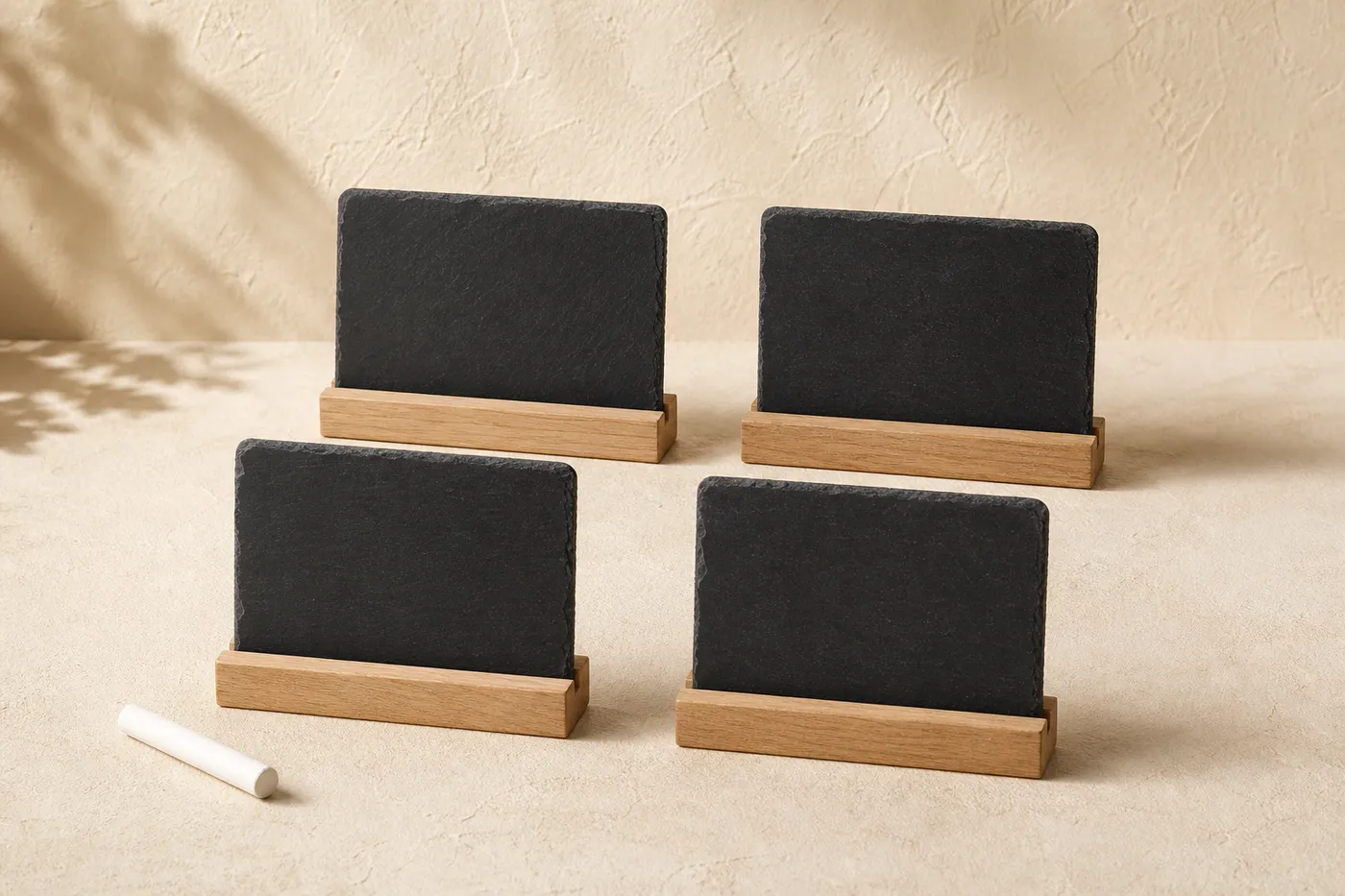 Lot de 4 Marque-Places Ardoise Signature